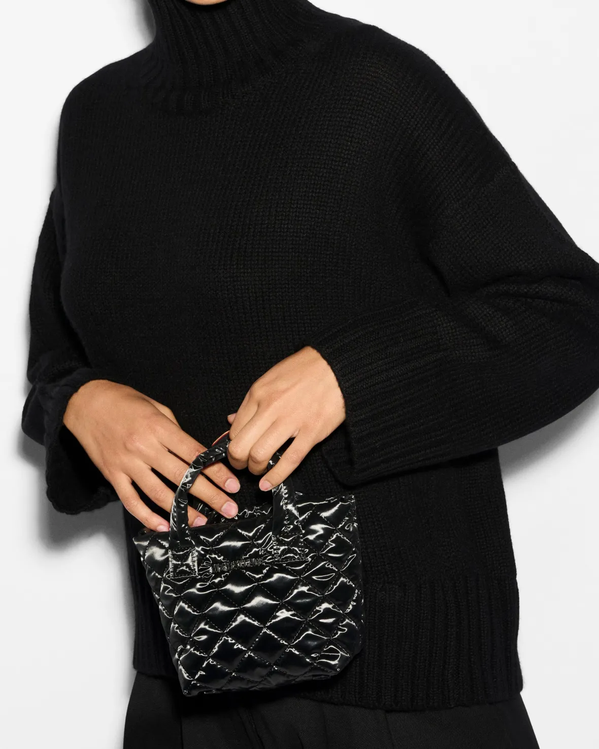 Metro|Totes<MZ Wallace Petite Metro Tote Deluxe BlackLiquid