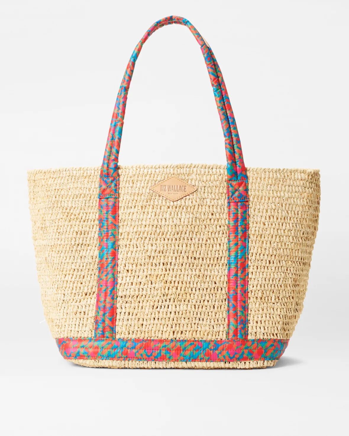 Raffia|Totes<MZ Wallace Medium Raffia Tote Raffia/PoppyPrint