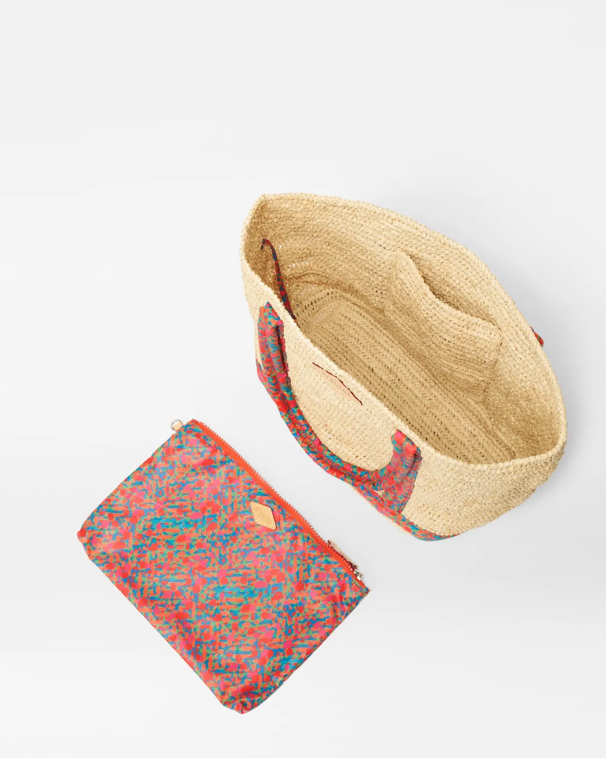 Raffia|Totes<MZ Wallace Medium Raffia Tote Raffia/PoppyPrint