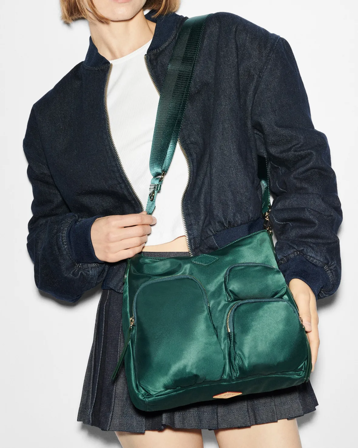 Chelsea|Shoulders<MZ Wallace Chelsea Hobo Emerald