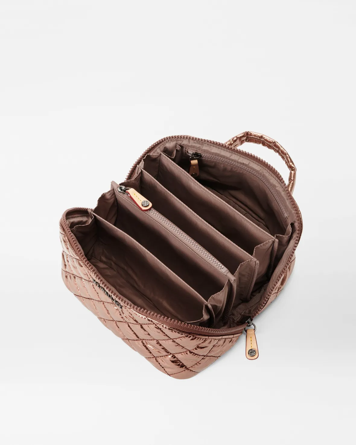 Metro|Accessories<MZ Wallace Metro Accordion Cosmetic CopperMetallicLacquer