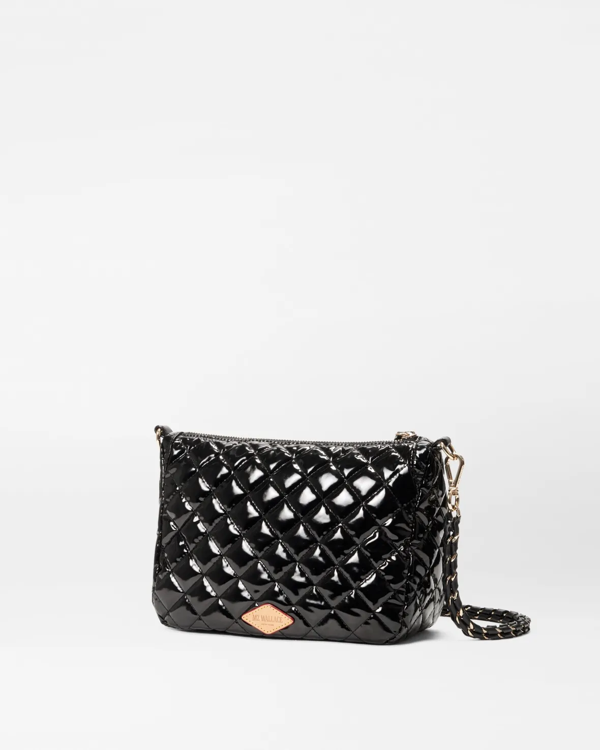 Crosby|Crossbody<MZ Wallace Crosby Ella Crossbody BlackLacquer