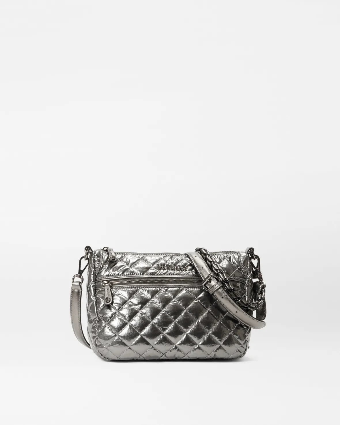 Crosby|Crossbody<MZ Wallace Crosby Ella Crossbody PewterMetallic