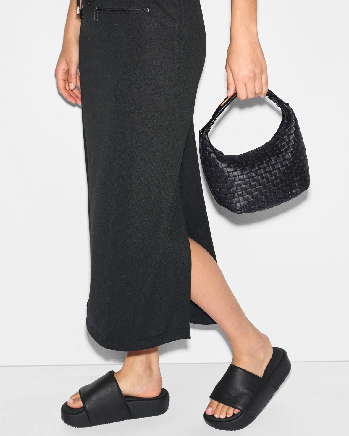 Crossbody<MZ Wallace Mini Woven Hobo Black