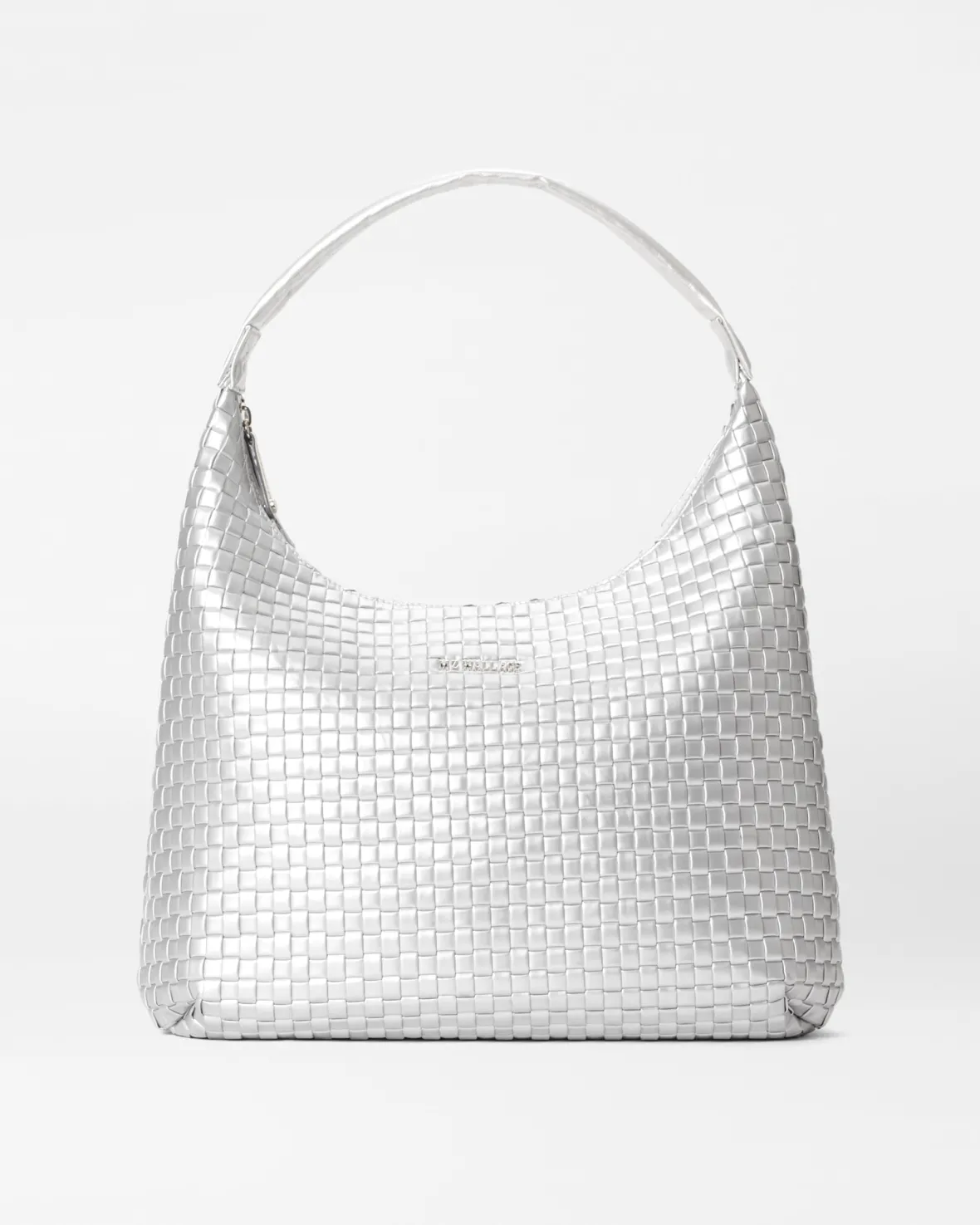Shoulders|MZW Exclusives<MZ Wallace Large Woven Shoulder MatteSilver