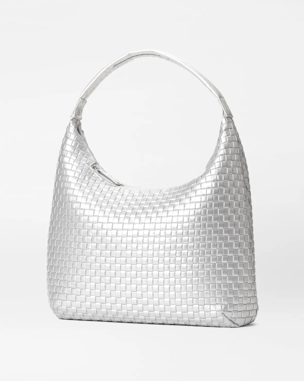 Shoulders|MZW Exclusives<MZ Wallace Large Woven Shoulder MatteSilver