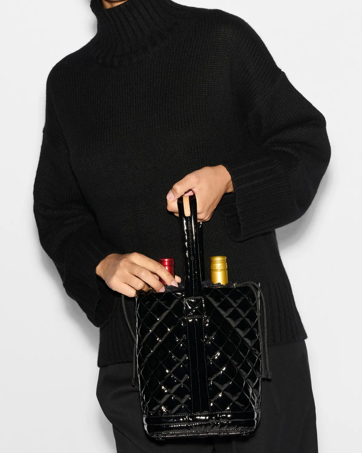 Metro|Accessories<MZ Wallace MZW Wine Tote BlackLacquer
