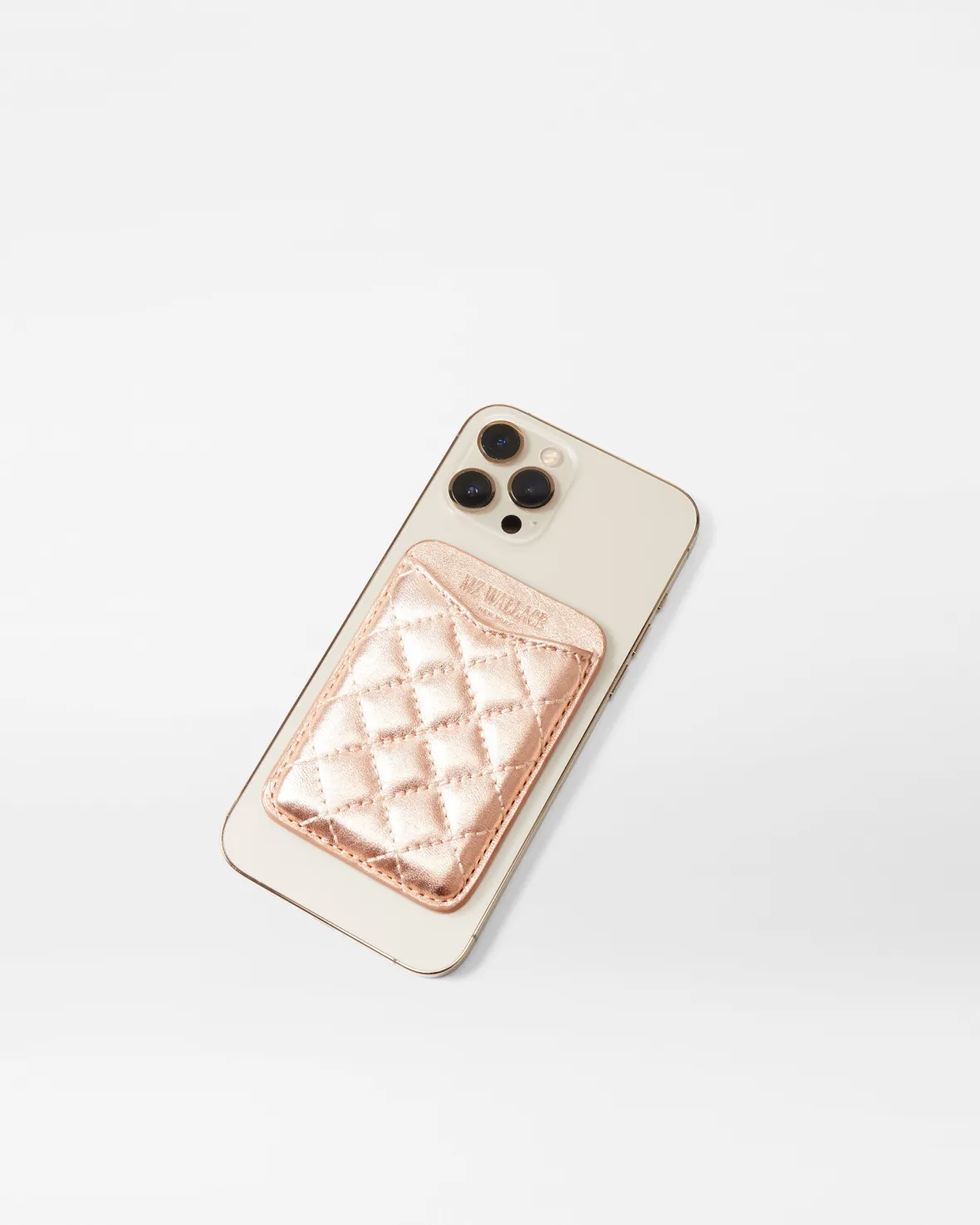 Accessories<MZ Wallace Phone Card Case RoseGoldMetallicLeather