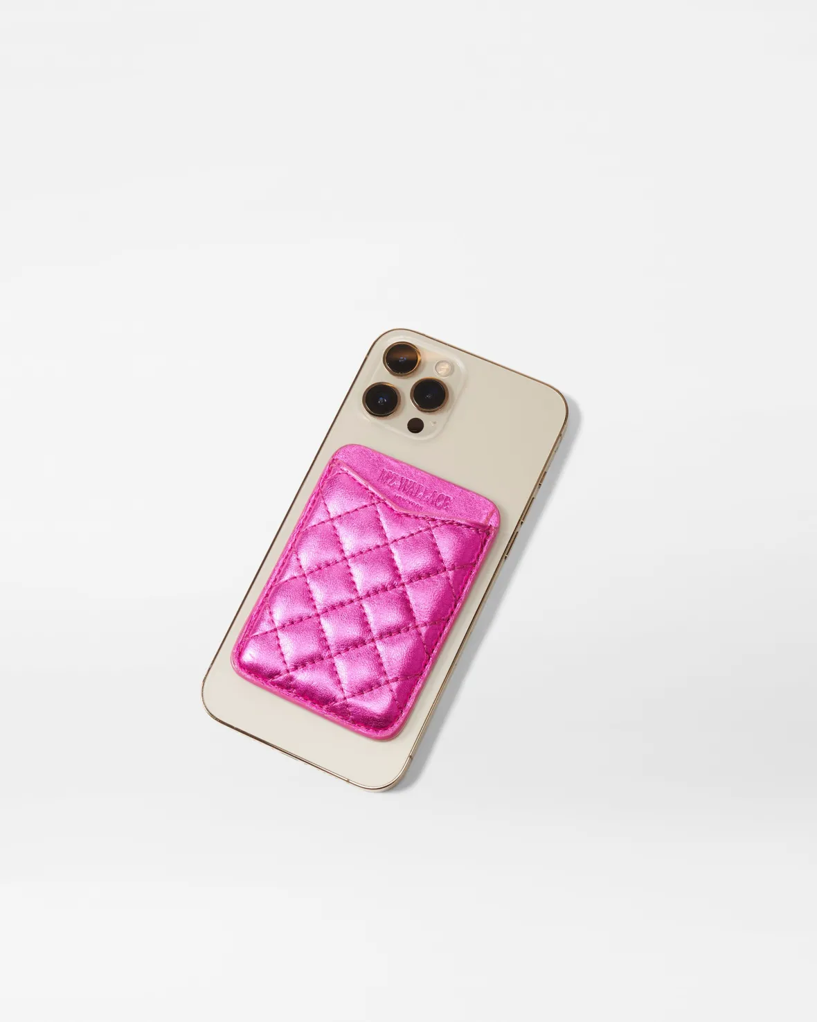 Accessories<MZ Wallace Phone Card Case HotPinkMetallicLeather