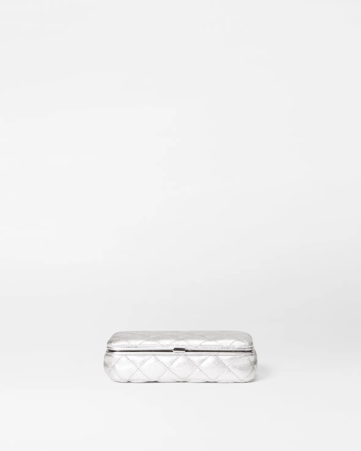 Accessories<MZ Wallace Retro Frame Case SilverMetallicLeather